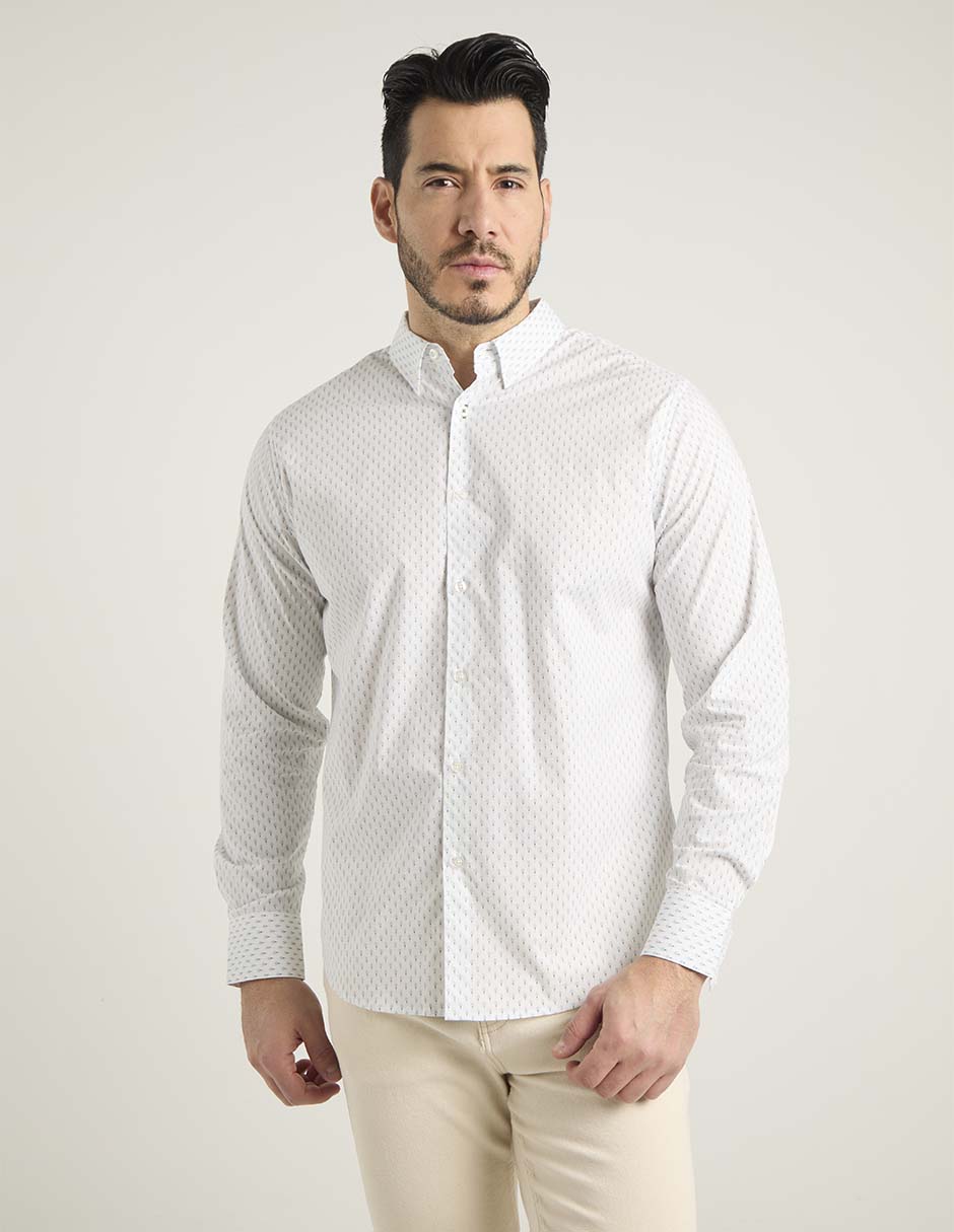 Camisa casual de algodón manga larga para hombre Camisa casual de algodón manga larga para hombre