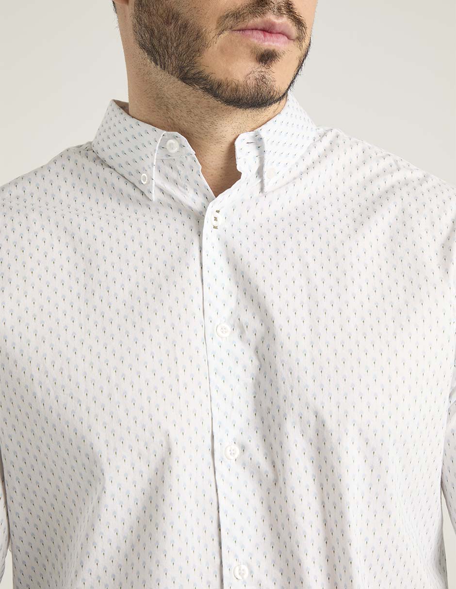 Camisa casual Jbe de algodón manga larga para hombre