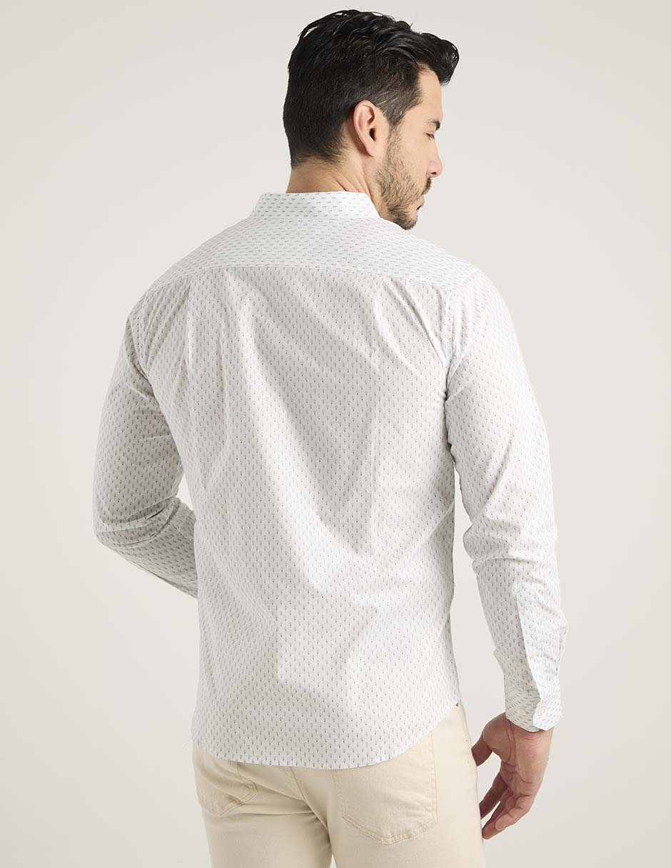 Camisa casual Jbe de algodón manga larga para hombre