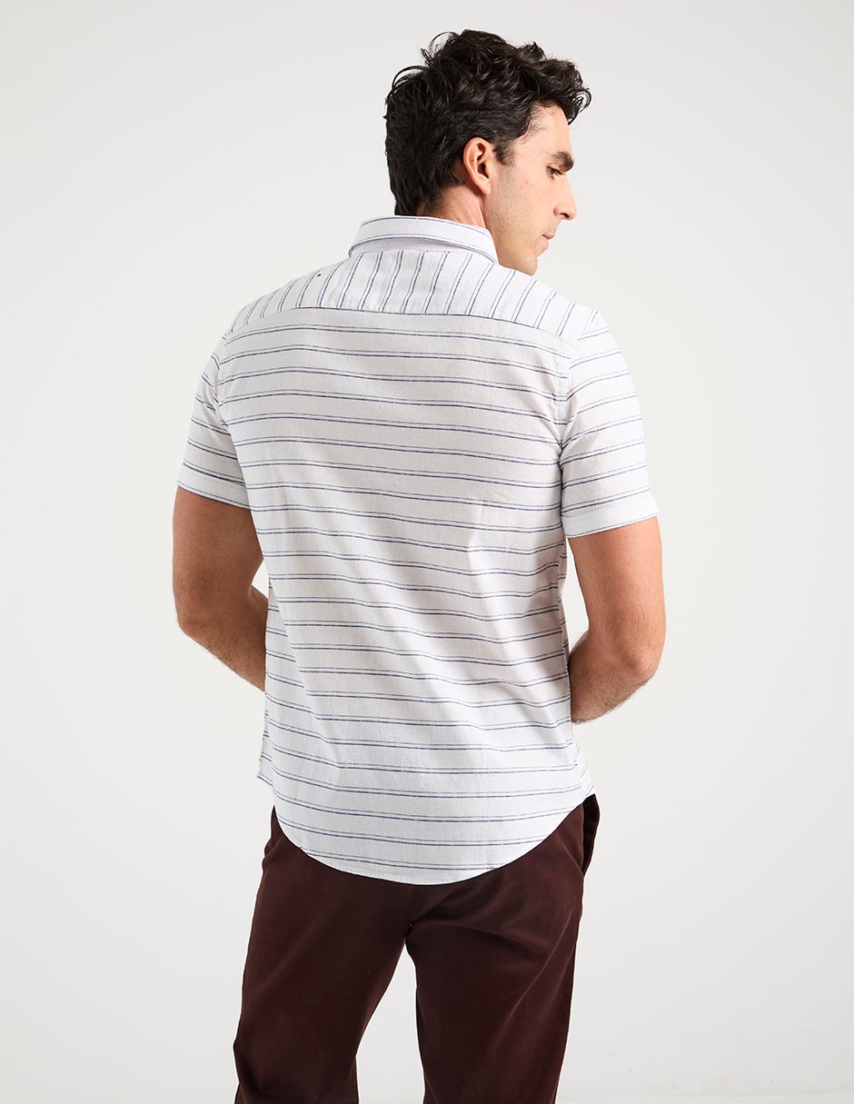 Camisa casual Jbe de algodón manga corta para hombre