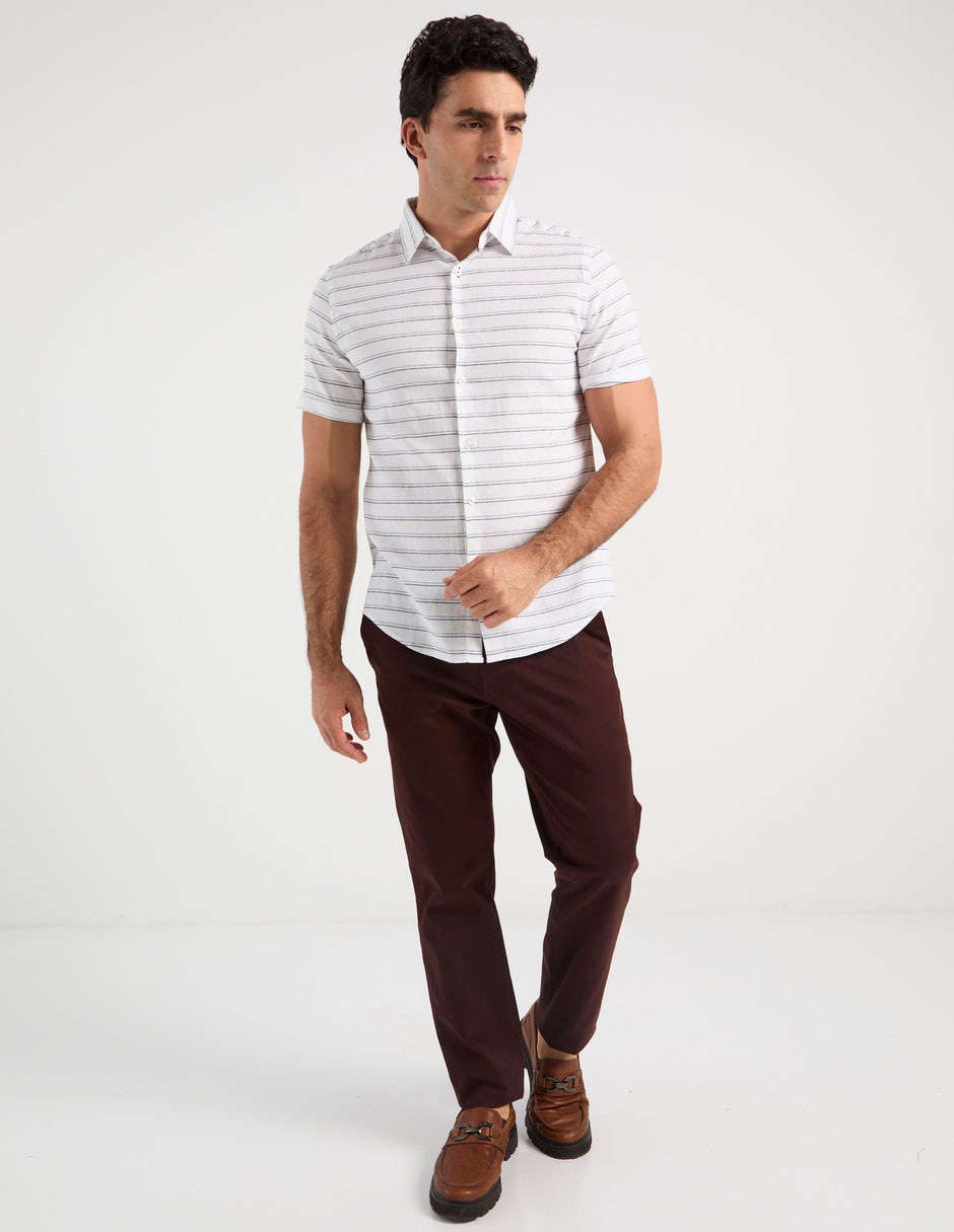 Camisa casual Jbe de algodón manga corta para hombre
