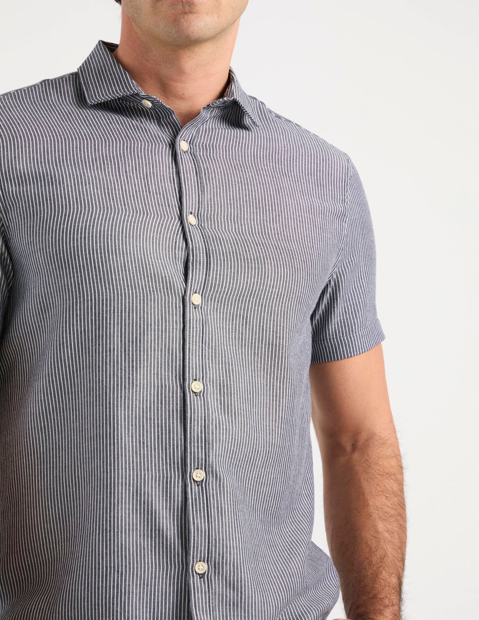 Camisa casual Regent Street de algodón manga corta para hombre