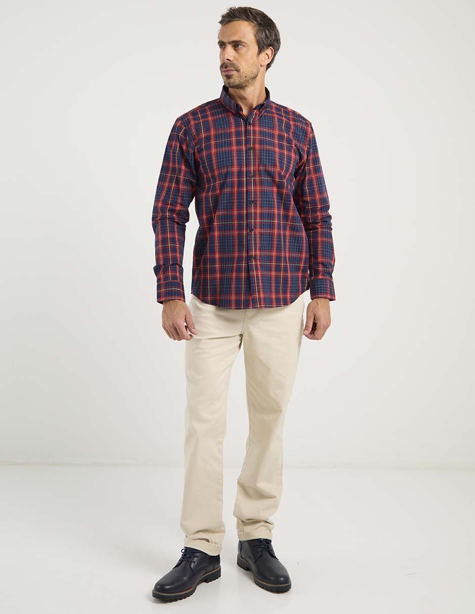 Pantalón straight de algodón para hombre Pantalón straight de algodón para hombre