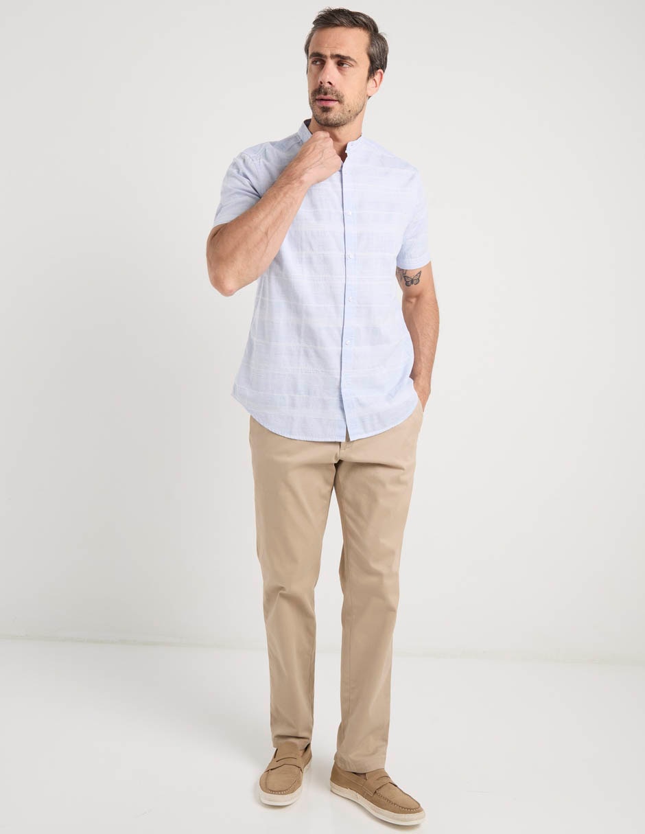 Camisa casual de algodón manga corta para hombre 5