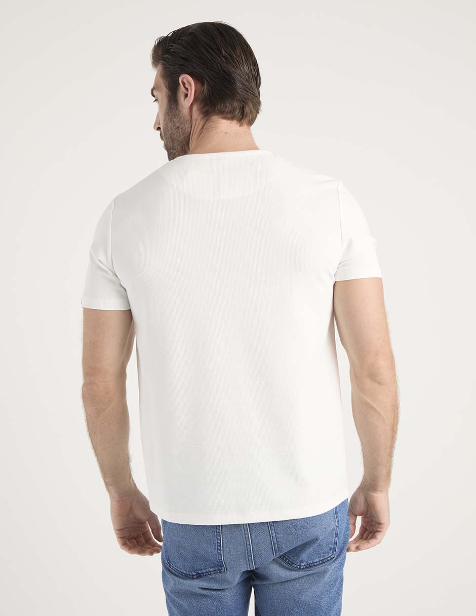 Playera Jbe cuello henley para hombre