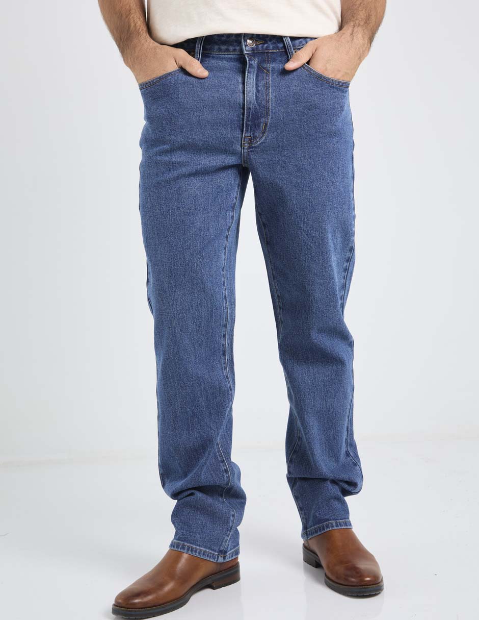 Jeans straight Jbe lavado medio para hombre