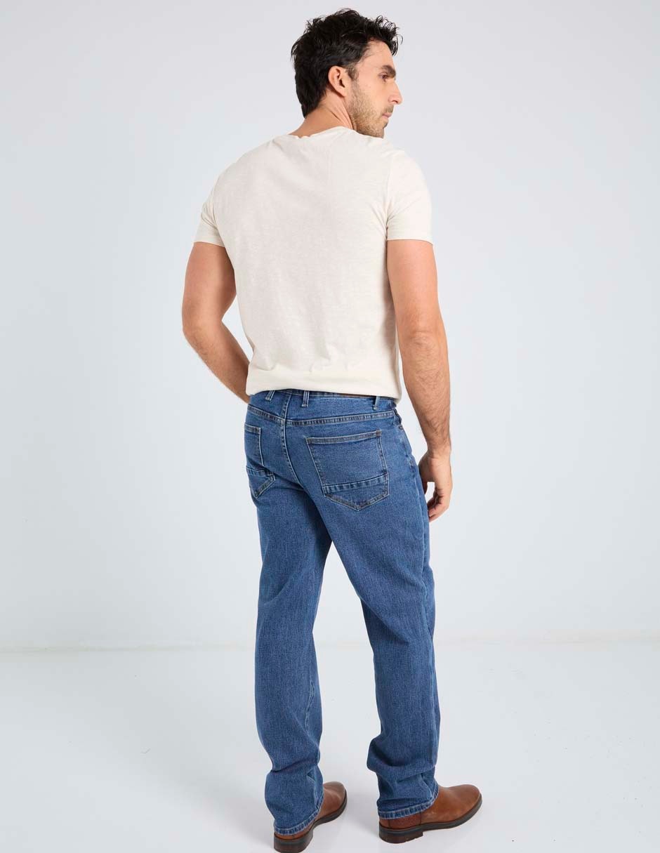 Jeans straight Jbe lavado medio para hombre