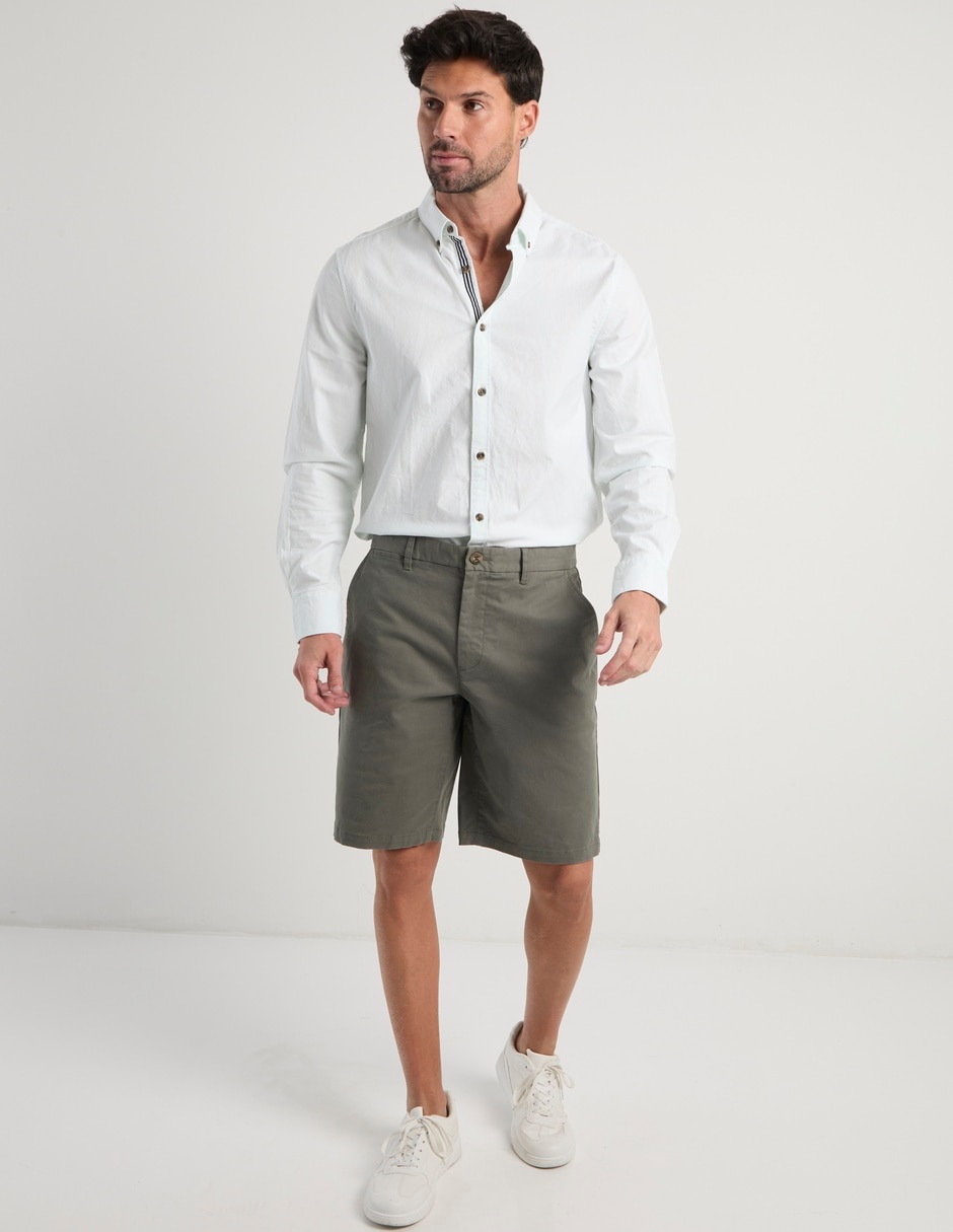 Camisa casual de algodón manga larga para hombre 4