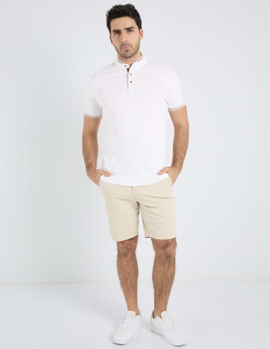 Playera cuello mao para hombre 6
