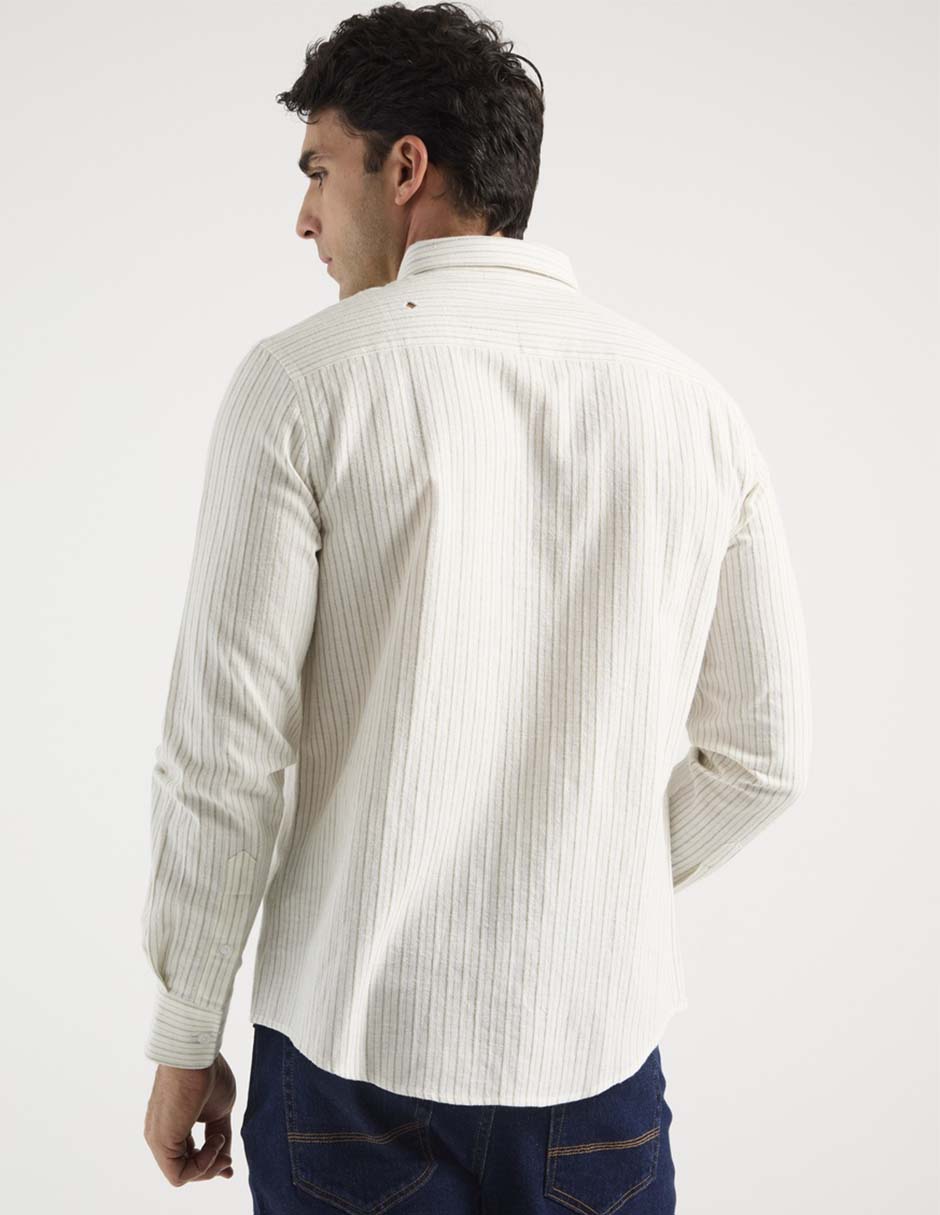 Camisa casual de algodón manga larga para hombre 4