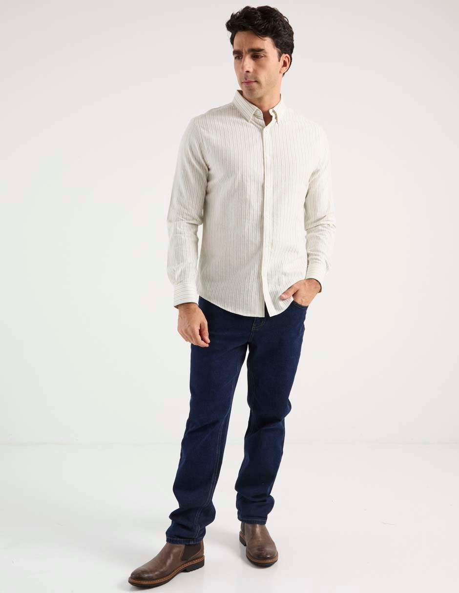 Camisa casual de algodón manga larga para hombre 3