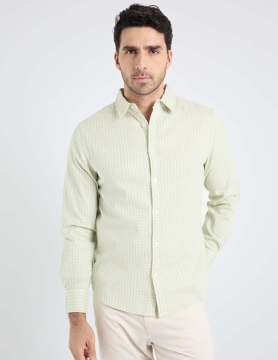 Camisa casual de algodón manga larga para hombre Camisa casual de algodón manga larga para hombre