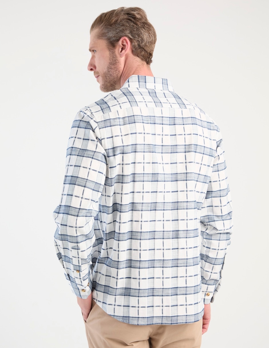 Camisa casual de algodón manga larga para hombre 5