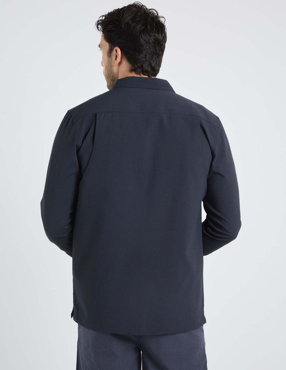 Sobrecamisa casual de algodón manga larga para hombre 5