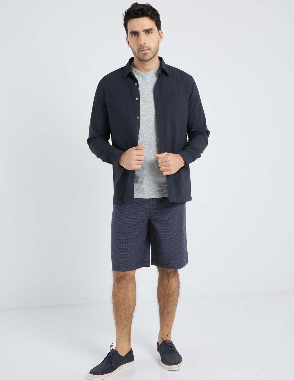 Sobrecamisa casual de algodón manga larga para hombre 6