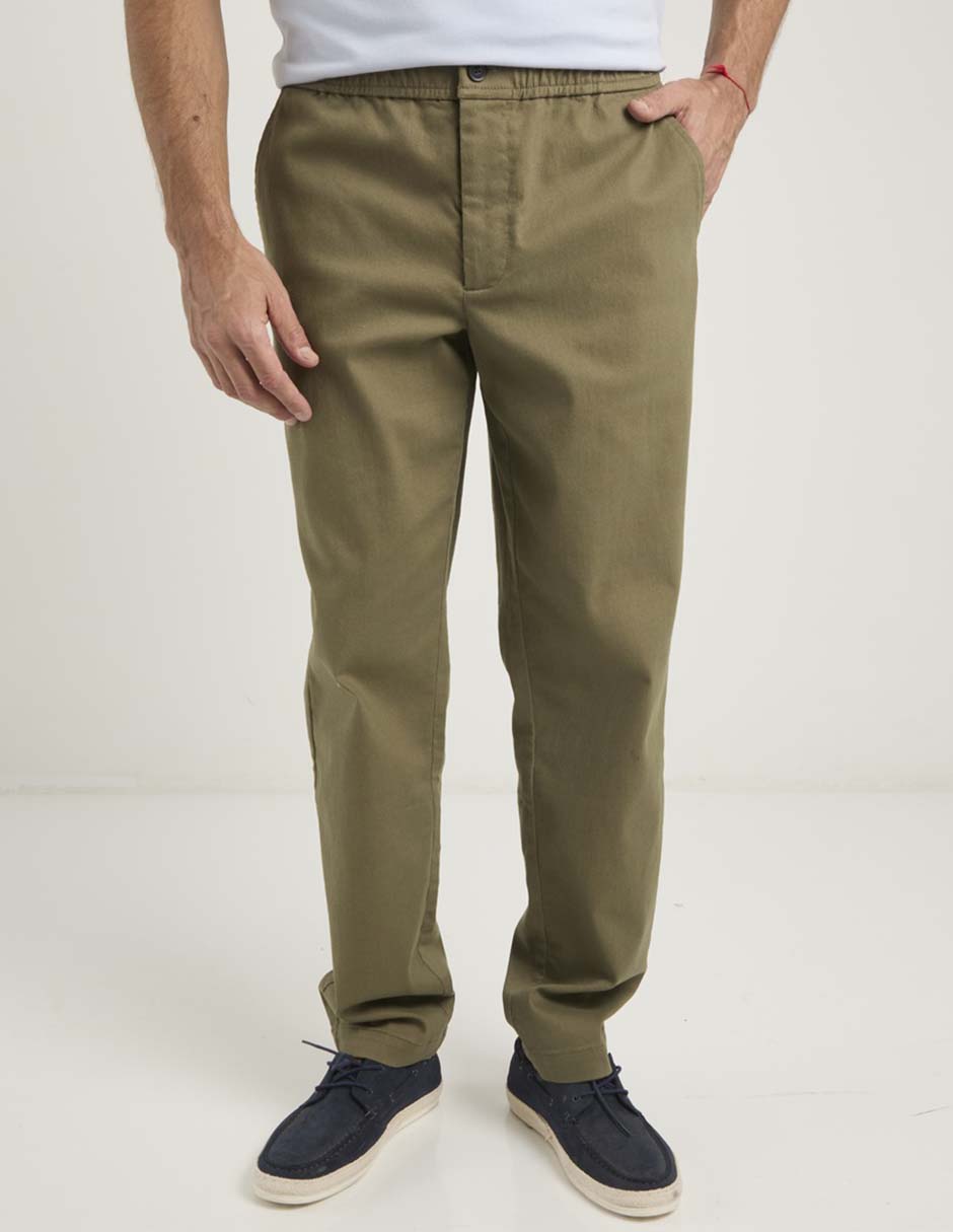 Pantalón chino straight de algodón para hombre 5