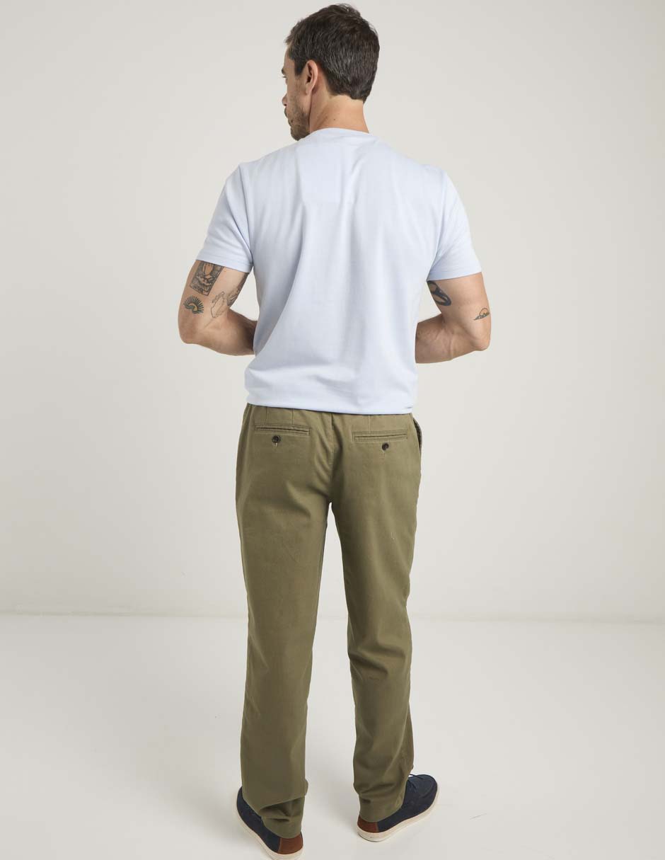 Pantalón chino straight de algodón para hombre 6
