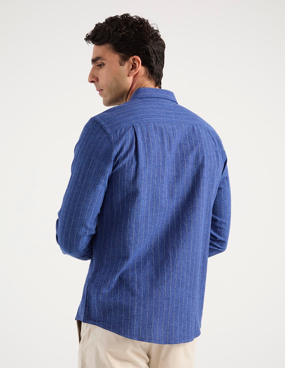 Camisa casual de algodón manga larga para hombre 2