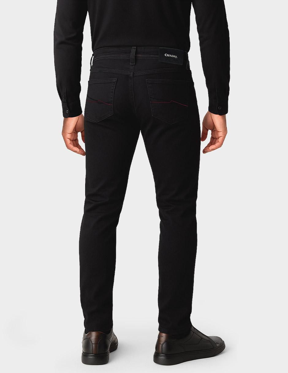 Jeans straight lavado obscuro para hombre