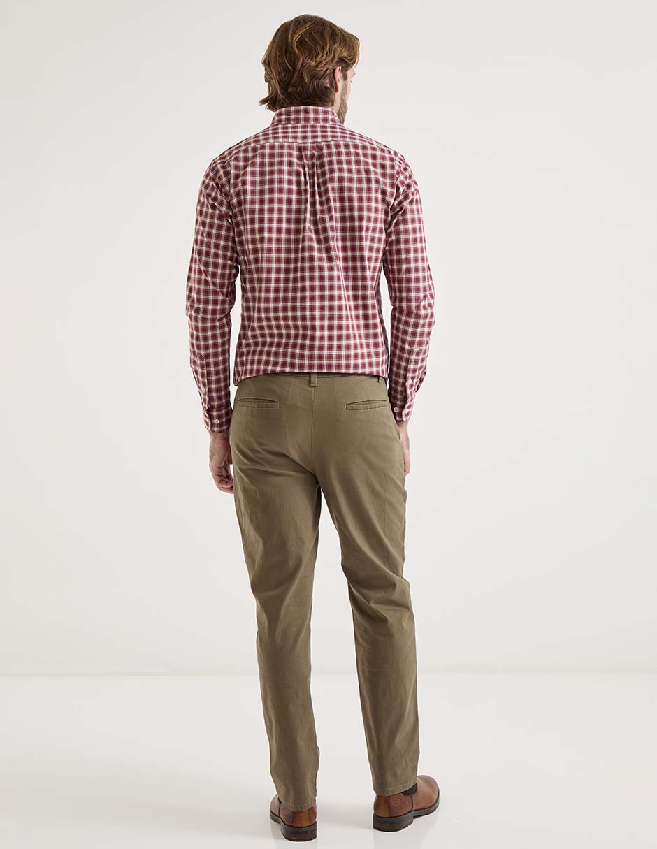 Pantalón chino slim de algodón para hombre 4