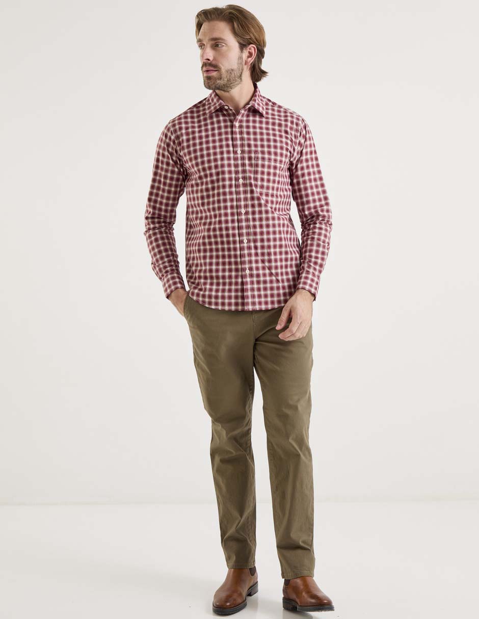 Pantalón chino slim de algodón para hombre 3