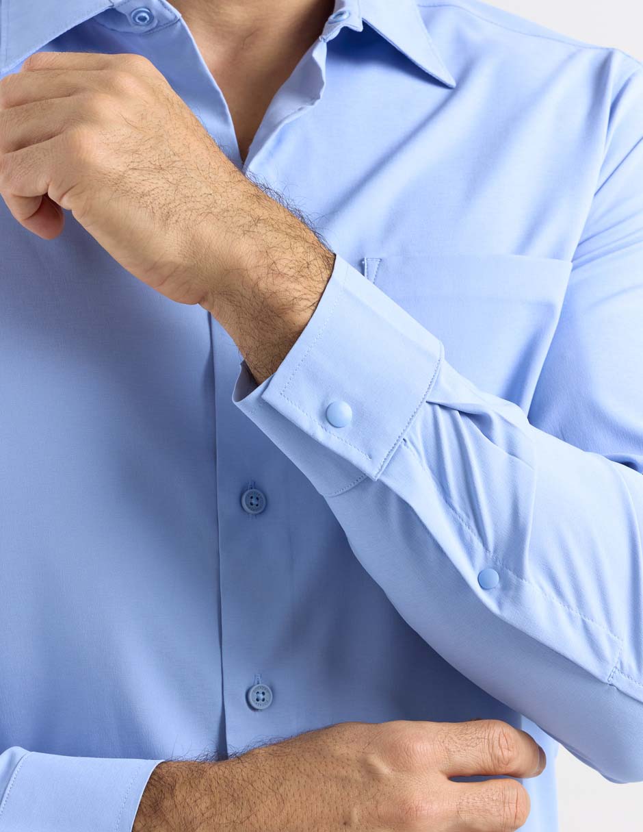 Camisa casual manga larga para hombre