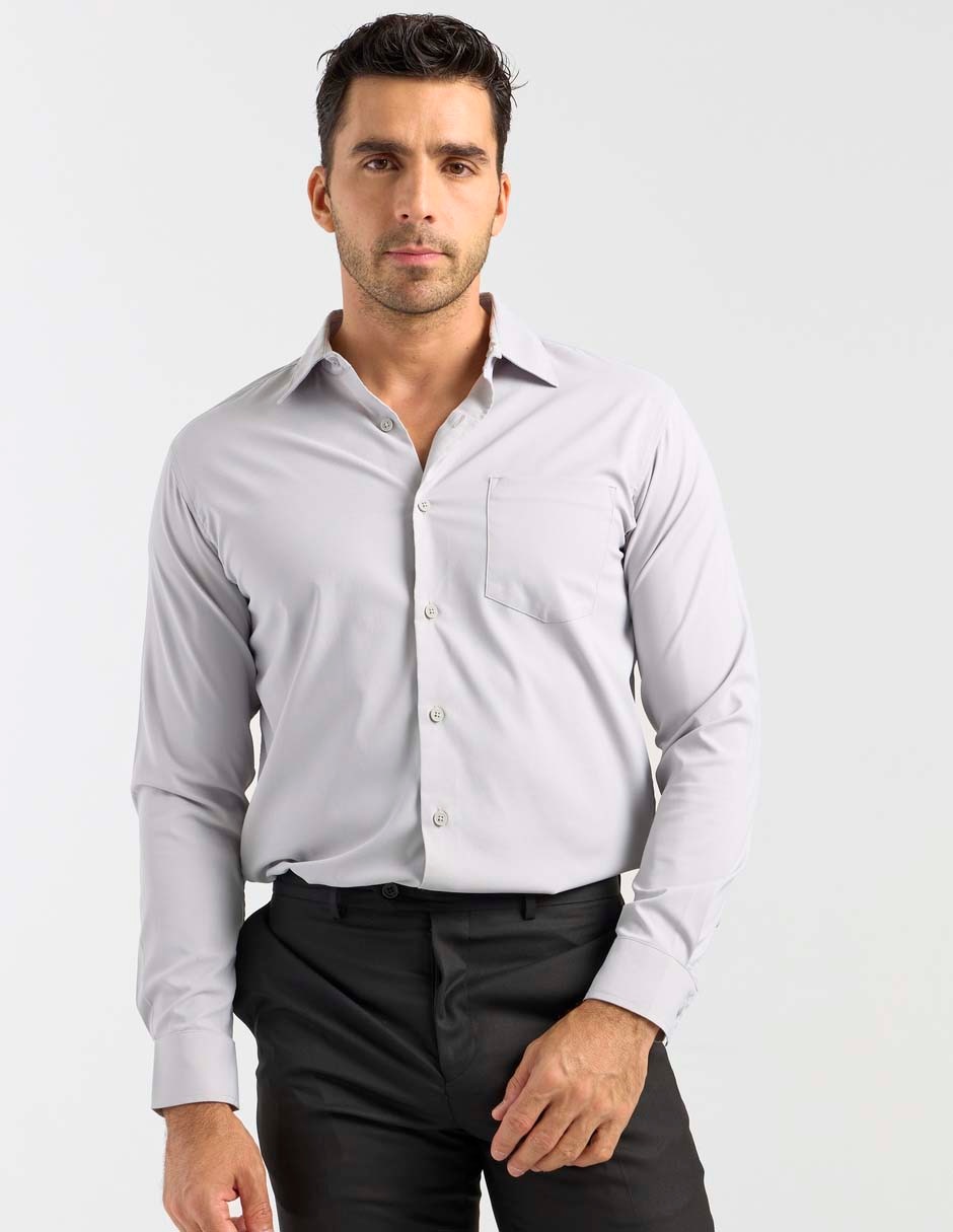 Camisa casual manga larga para hombre
