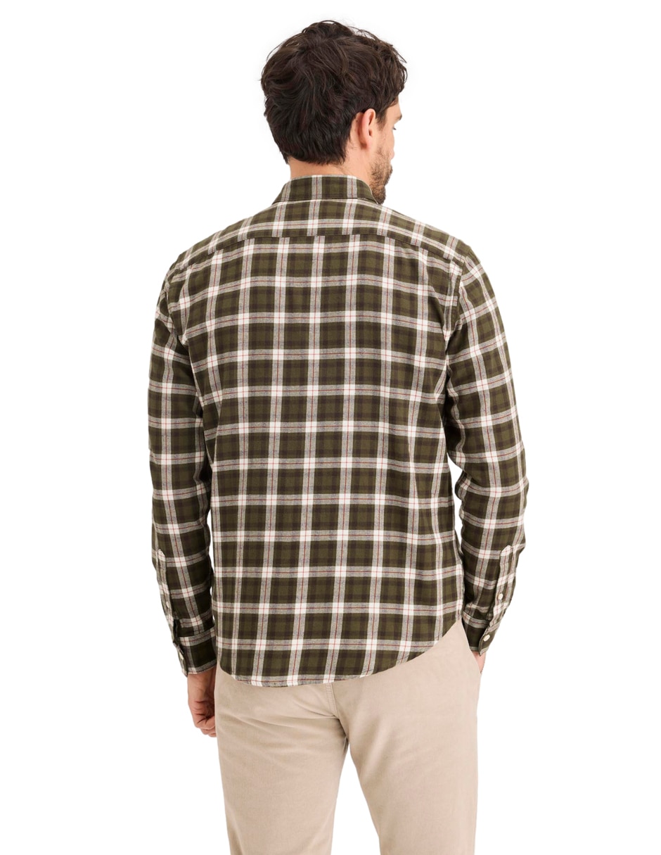 Camisa casual Dockers de algodón manga larga para hombre