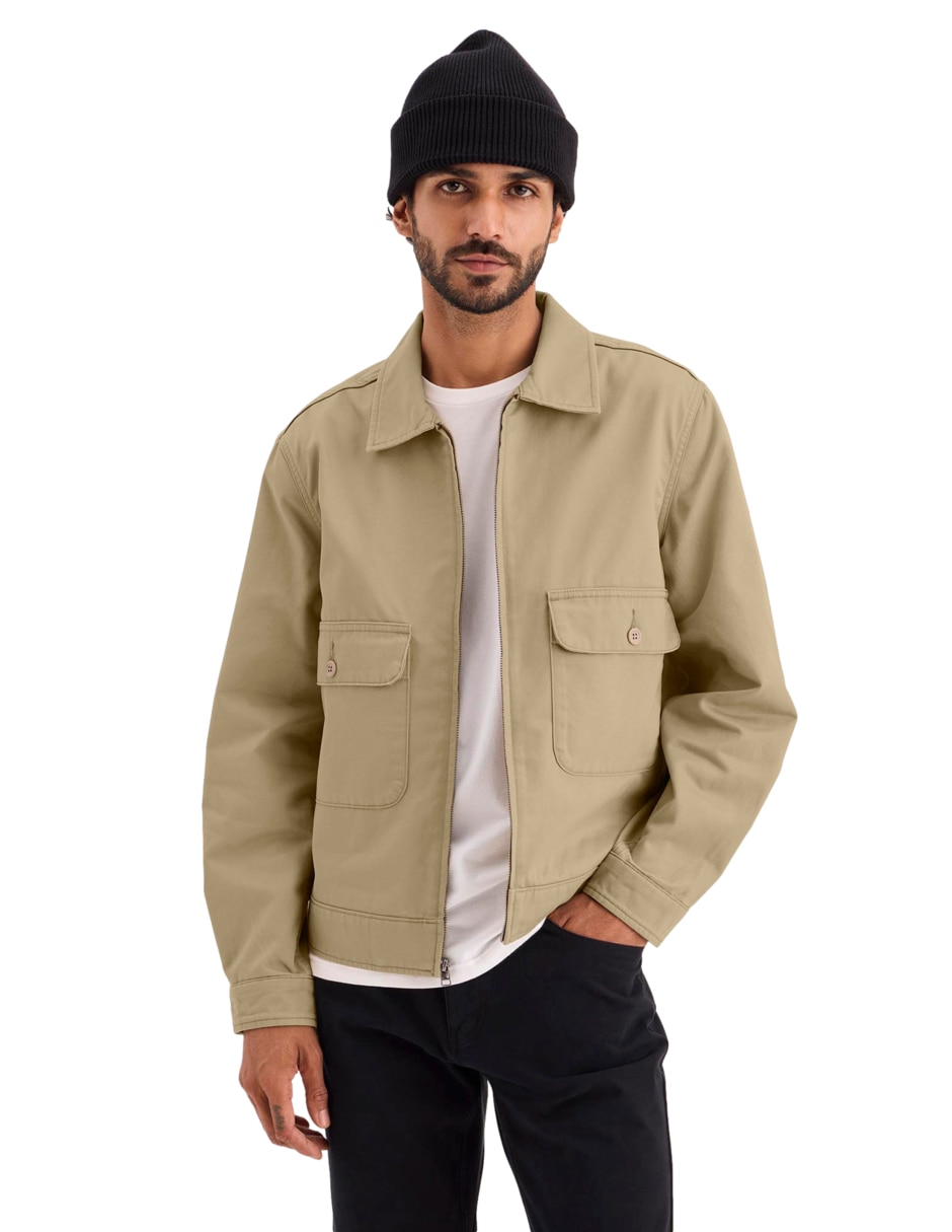 Chamarra casual con bolsillos para hombre Chamarra casual con bolsillos para hombre