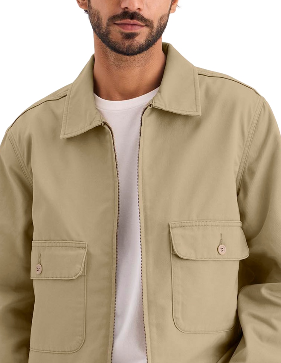 Chamarra casual con bolsillos para hombre 2