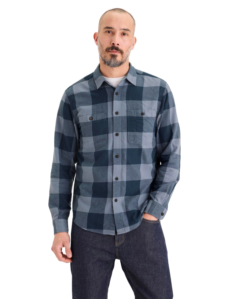 Camisa casual Dockers de algodón manga larga para hombre