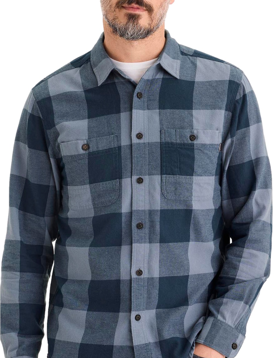 Camisa casual Dockers de algodón manga larga para hombre