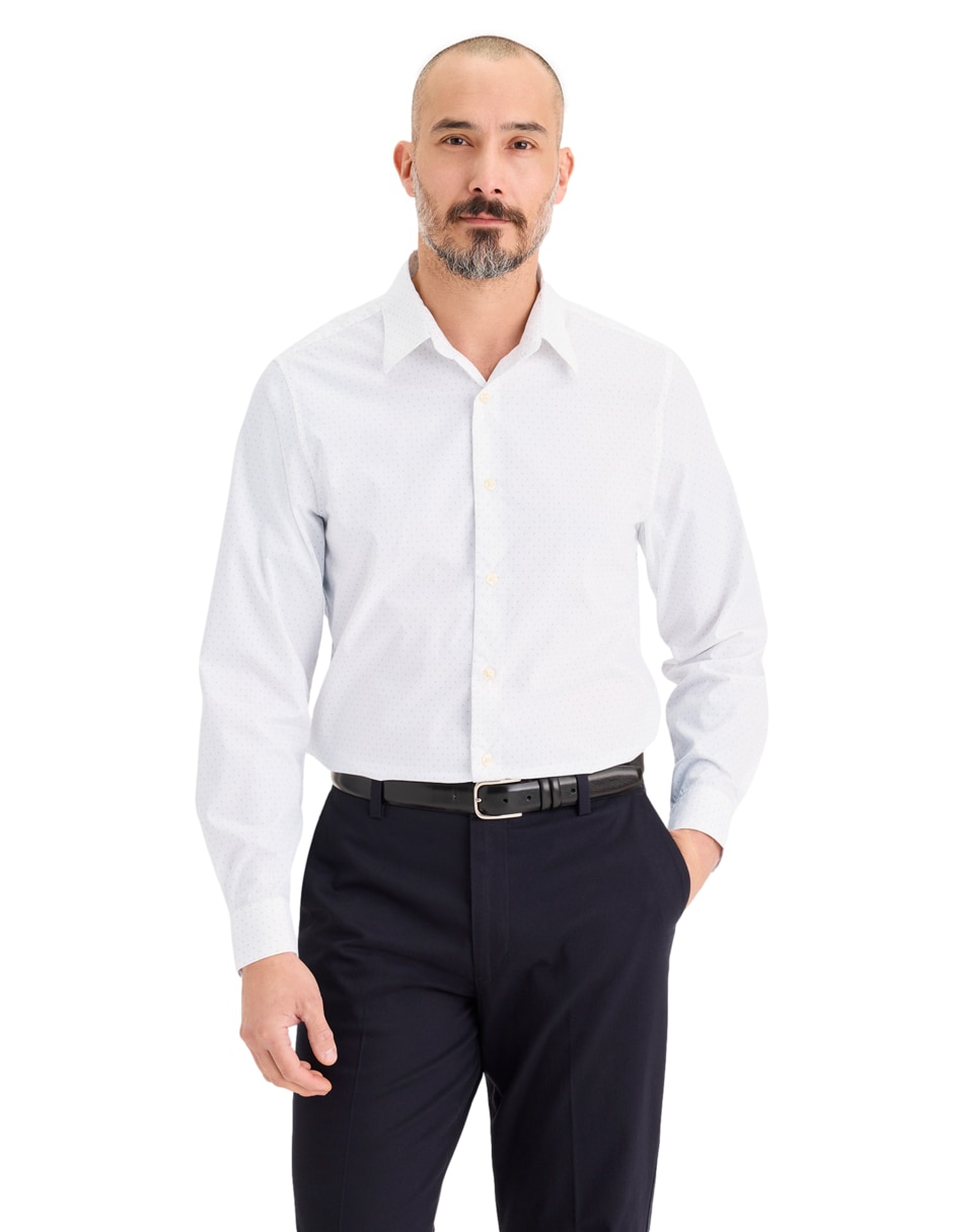 Camisa de vestir Dockers de algodón manga larga para hombre