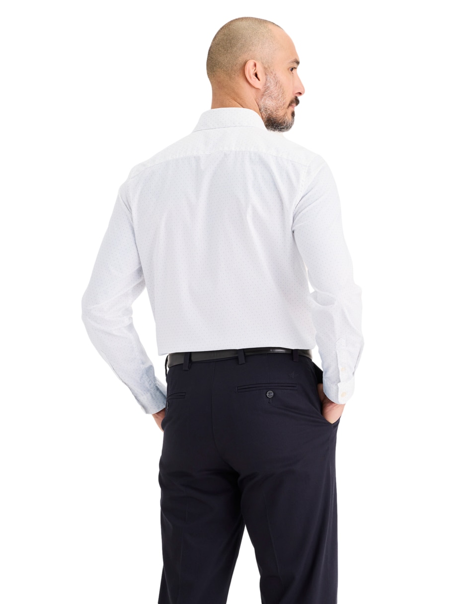 Camisa de vestir Dockers de algodón manga larga para hombre