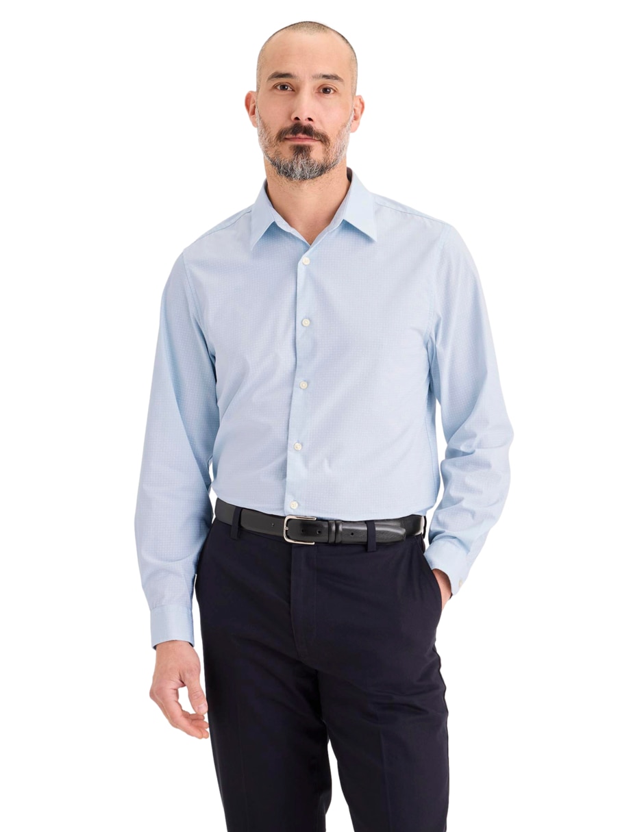 Camisa de vestir Dockers de algodón manga larga para hombre