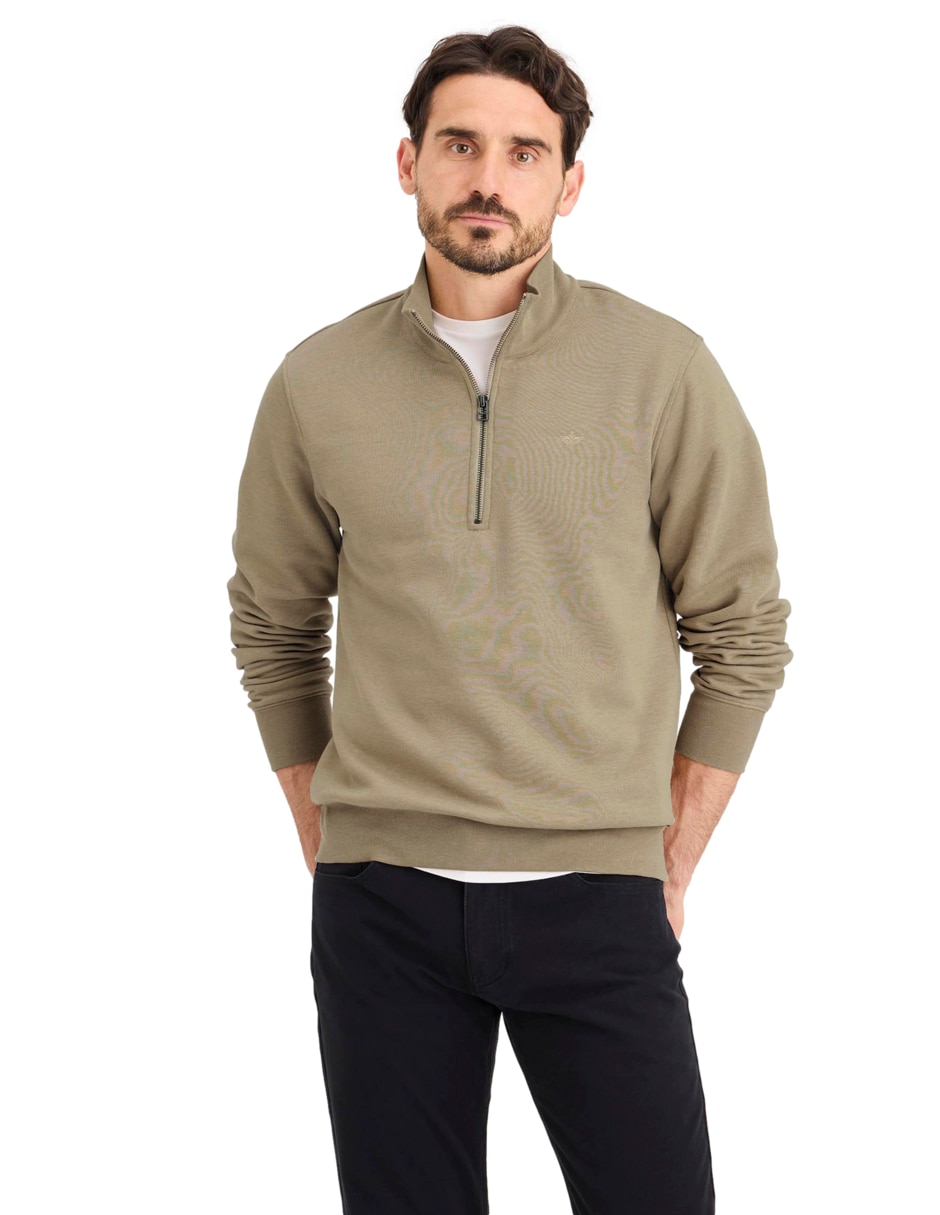 Suéter cuello con cierre para hombre