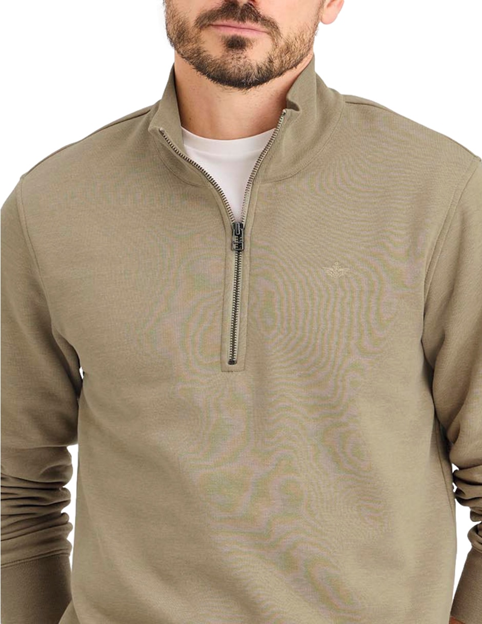Suéter cuello con cierre para hombre