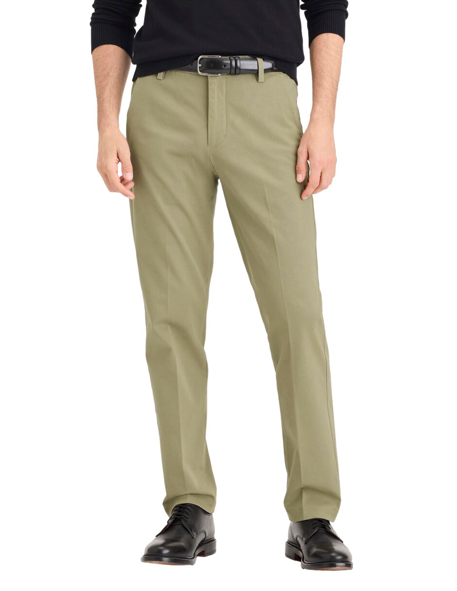 Pantalón de vestir slim de algodón para hombre
