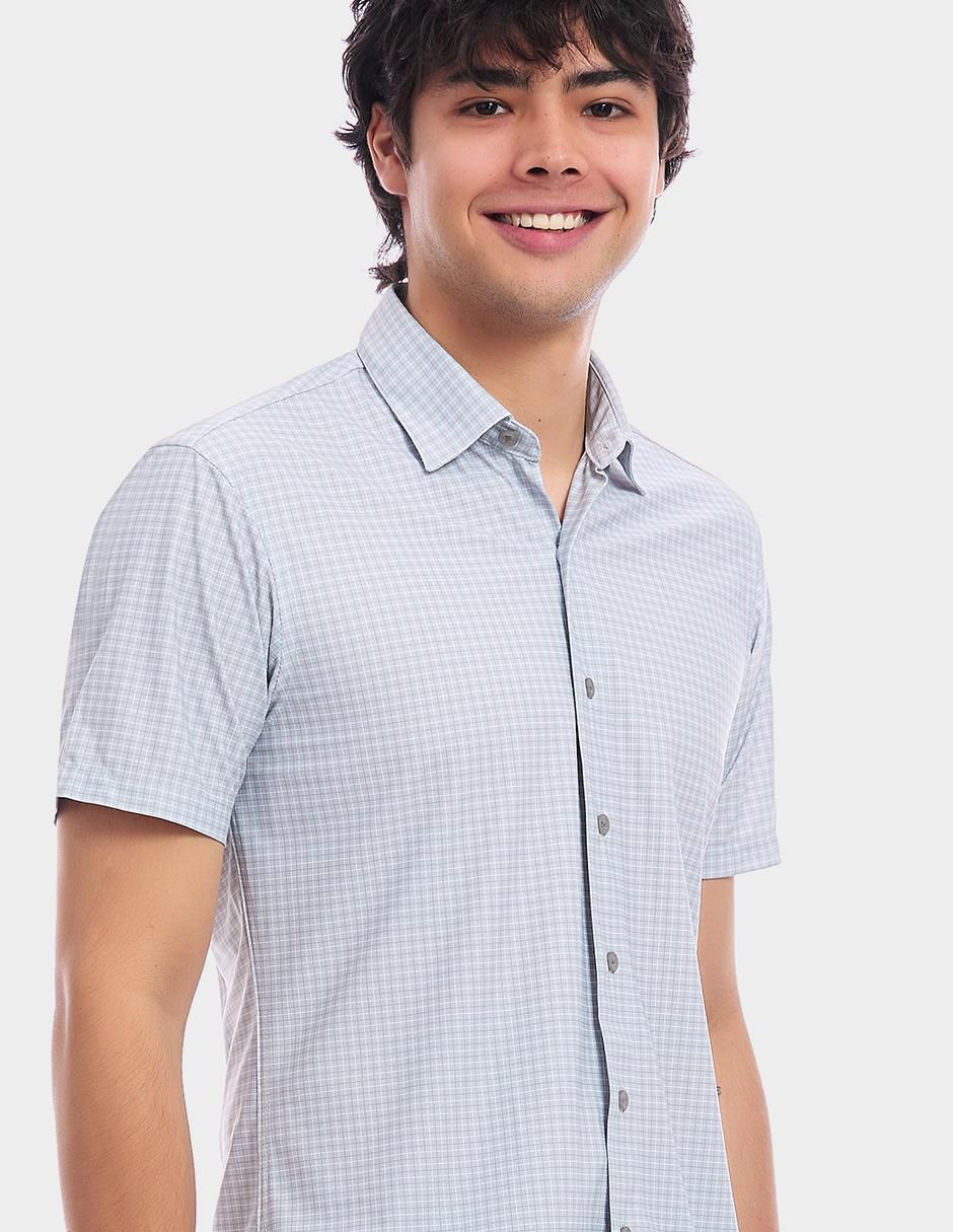Camisa casual manga corta para hombre