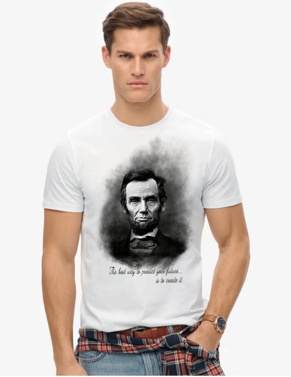 Playera Abraham Lincoln cuello redondo para hombre Playera Abraham Lincoln cuello redondo para hombre
