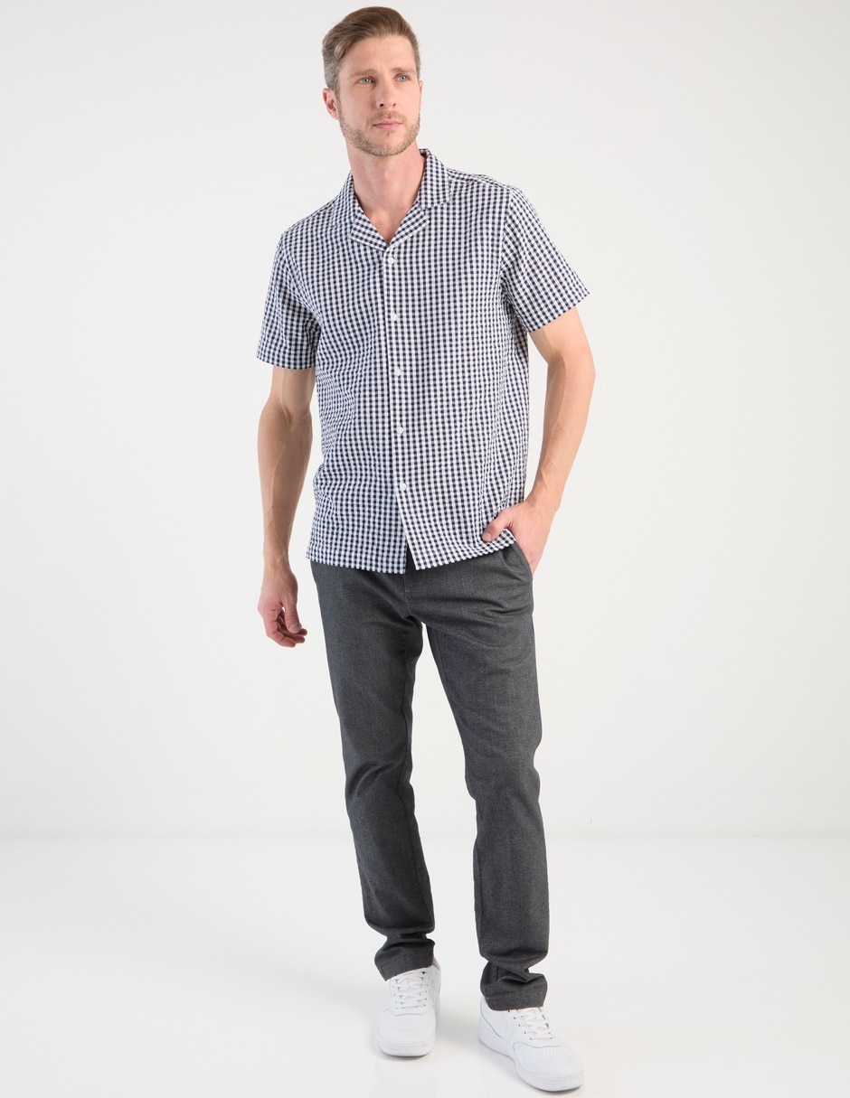 Camisa casual Regent Street de algodón manga corta para hombre