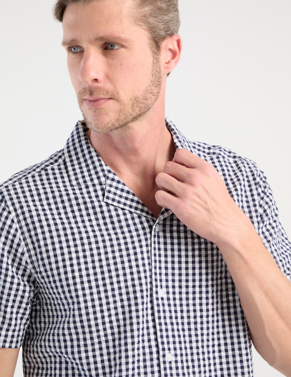Camisa casual Regent Street de algodón manga corta para hombre
