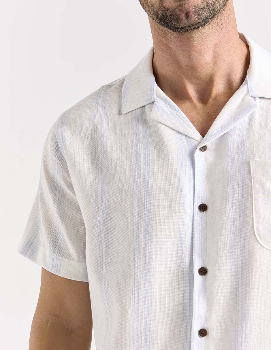 Camisa casual de algodón manga corta para hombre 10