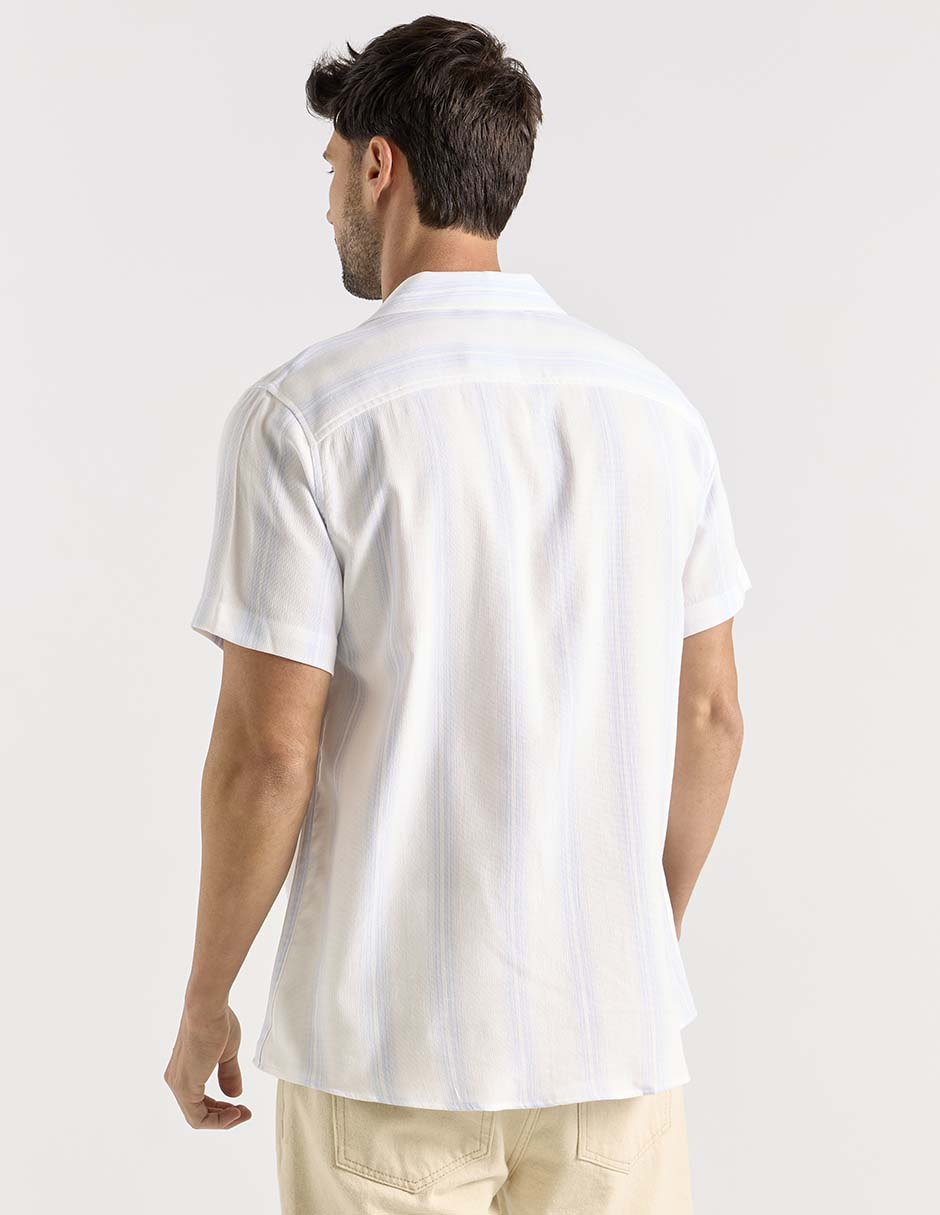 Camisa casual de algodón manga corta para hombre 11