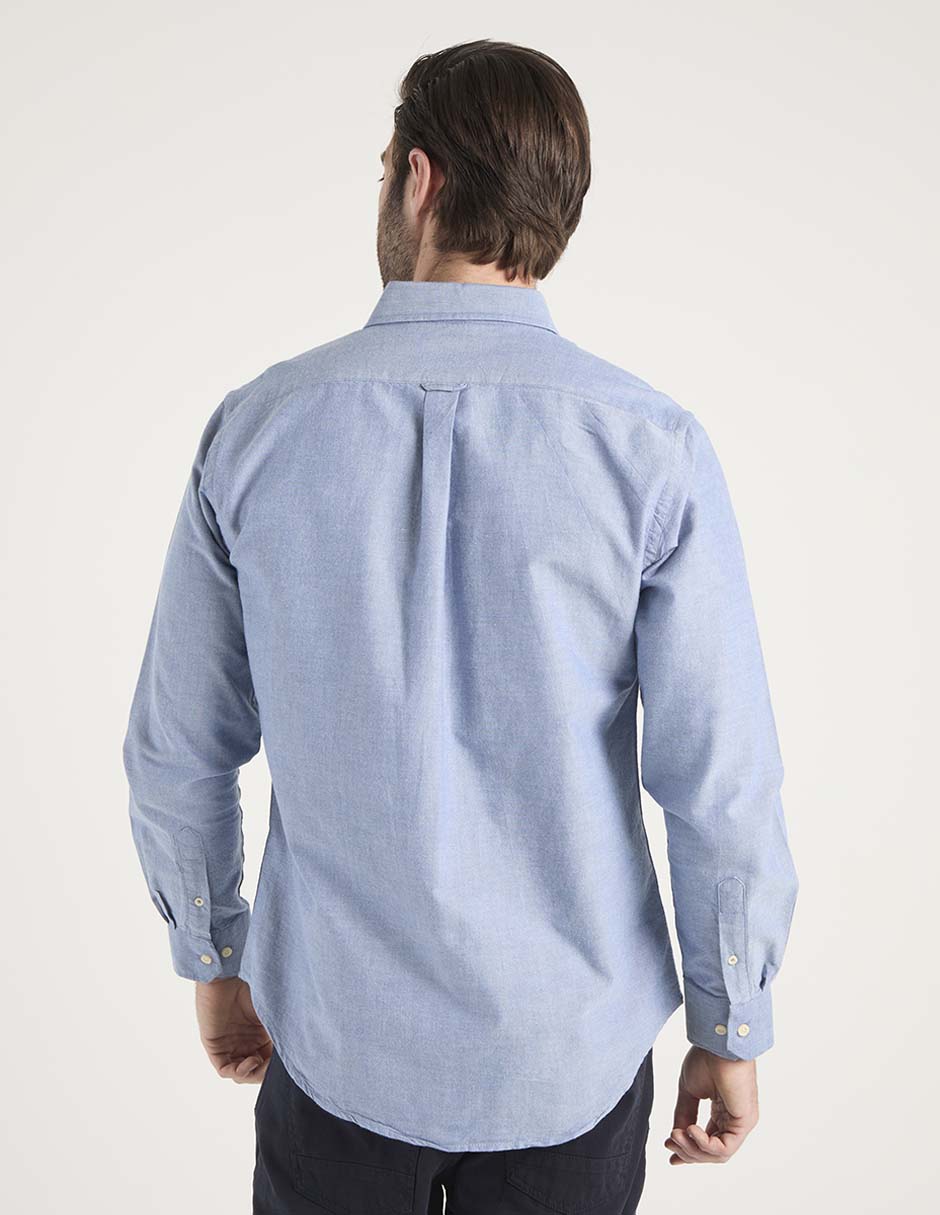 Camisa casual Izod de algodón manga larga para hombre