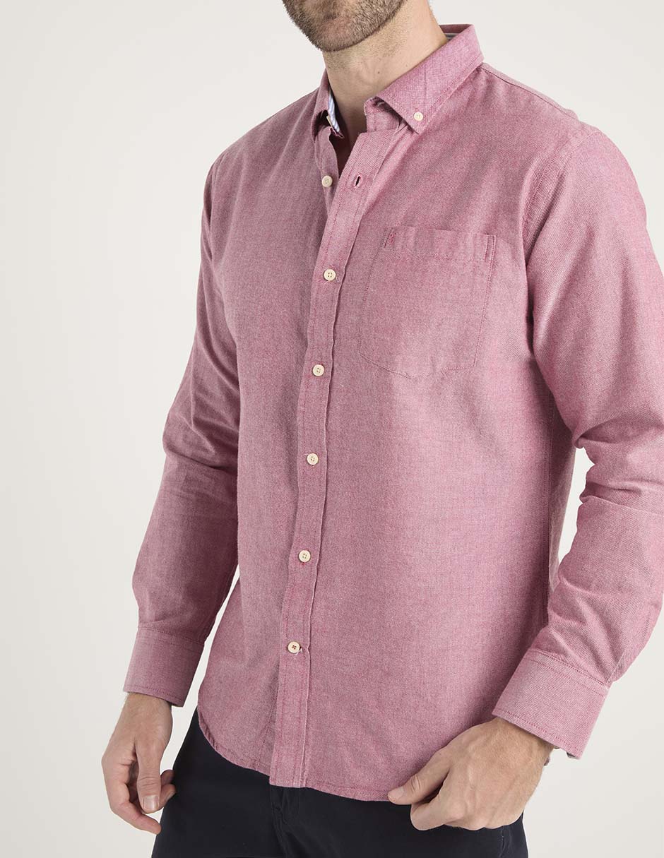 Camisa casual Izod de algodón manga larga para hombre