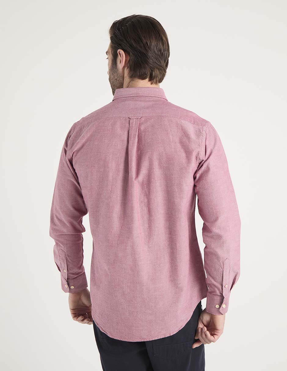 Camisa casual Izod de algodón manga larga para hombre