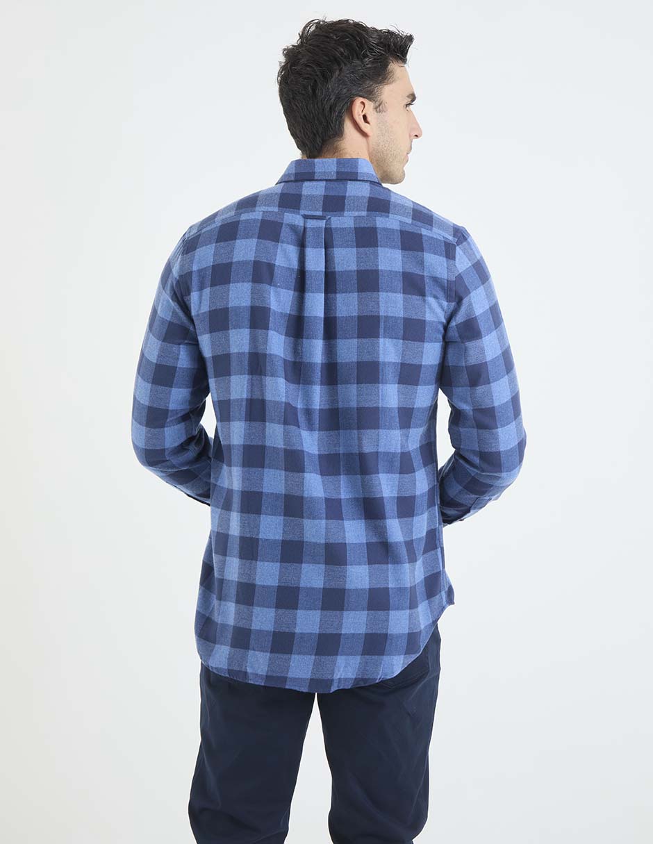 Camisa casual Izod de algodón manga larga para hombre