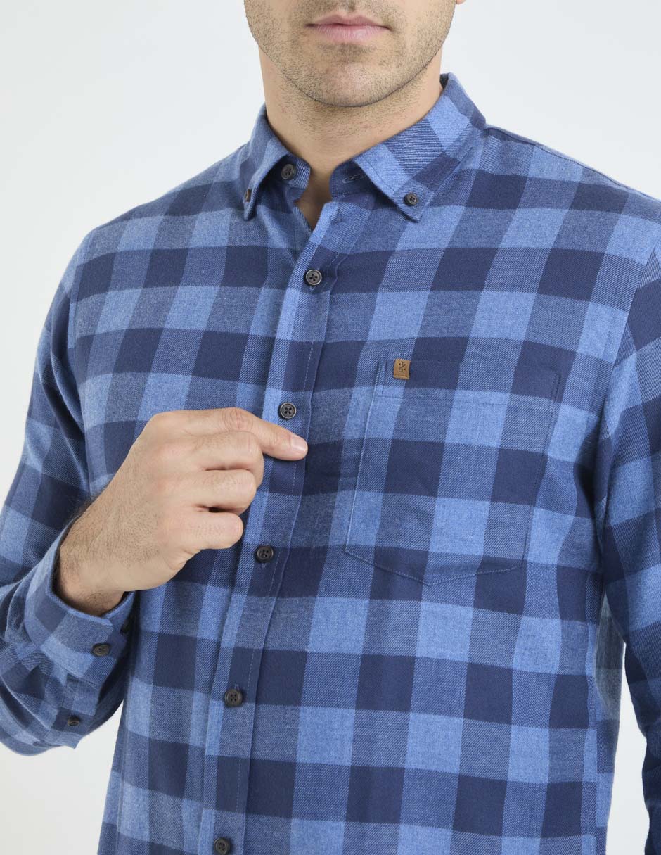 Camisa casual Izod de algodón manga larga para hombre