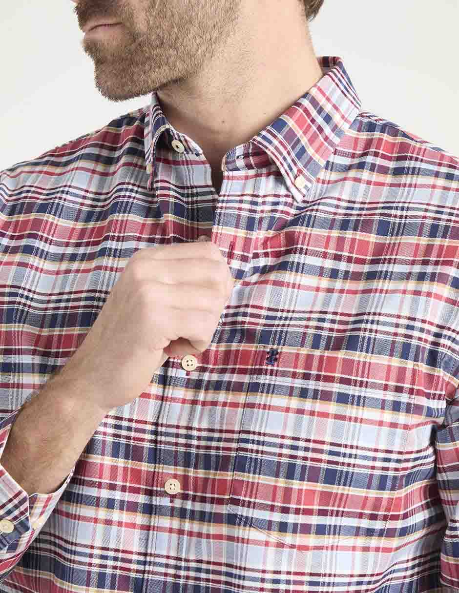 Camisa casual de algodón manga larga para hombre 9